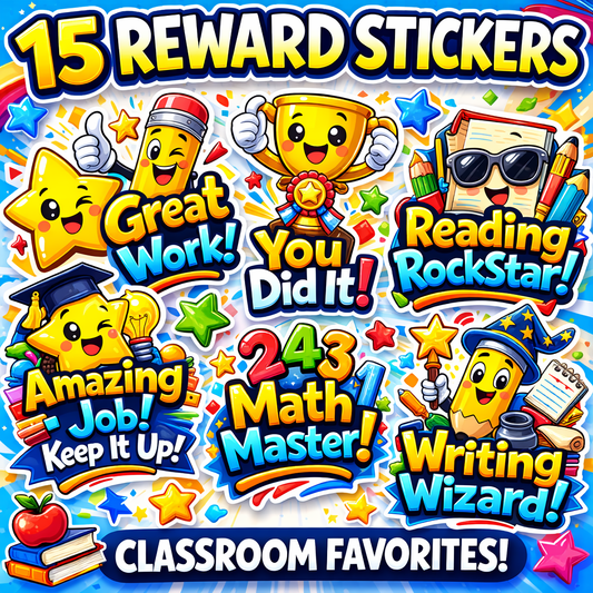 Motivational Reward Sticker Pack 2 |Teacher Student Incentive Pack (15)