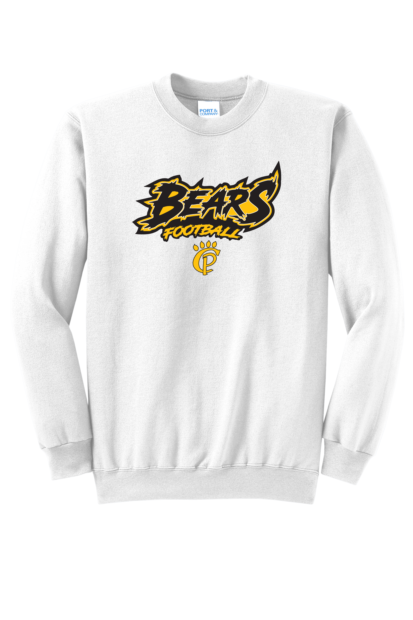 Bears Football Design 44 White Crew