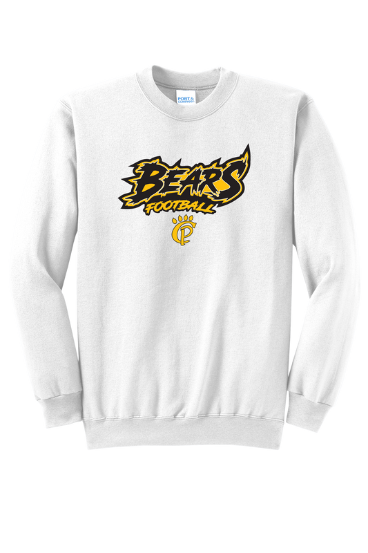 Bears Football Design 44 White Crew