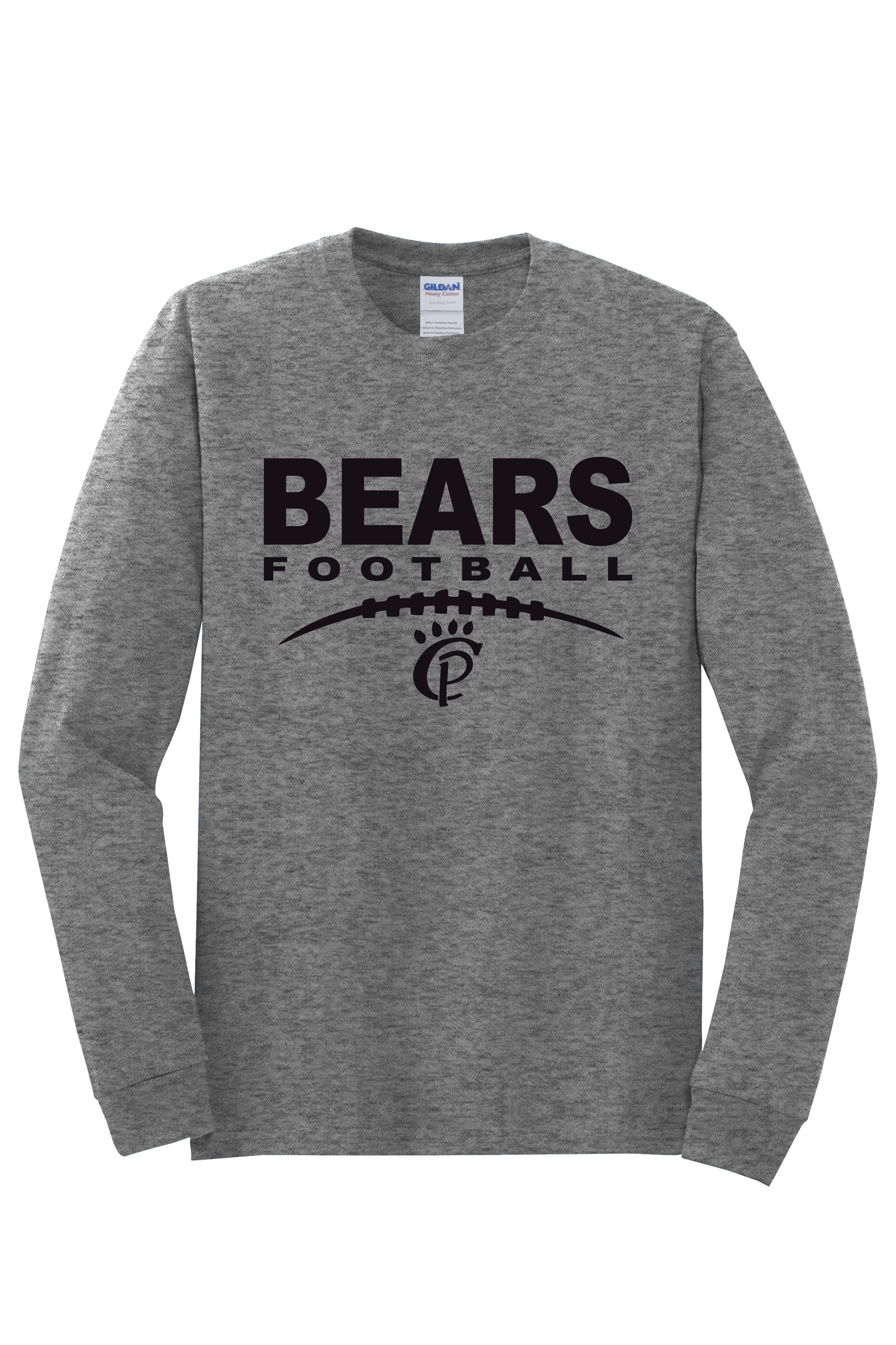 Bears Football Long Sleeve Grey